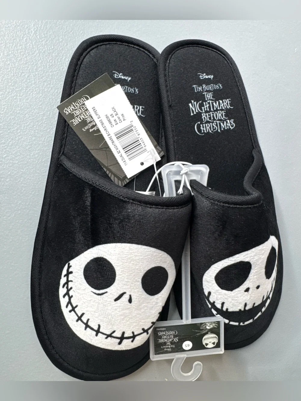 The nightmare before Christmas jack skellington slip-on sole grip slippers 4/5